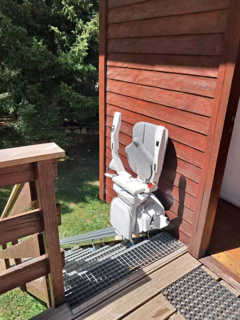 photo vue d'en haut avec le fauteuil replié